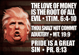 THE LOVE OF MONEY IS THE ROOT OF ALL EVIL   THOU SHALT NOT COMMIT ADULTERY   PRIDE IS A GREAT SIN